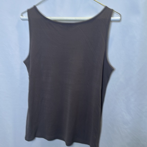 Eileen Fisher 100% silk tank.  Size M.  EUC.  Color is a medium brown. - Picture 4 of 4